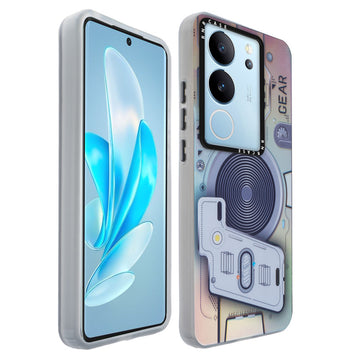 Colorful Reflective Circuit Prints Hard Back Protector Case For Vivo V29 5G