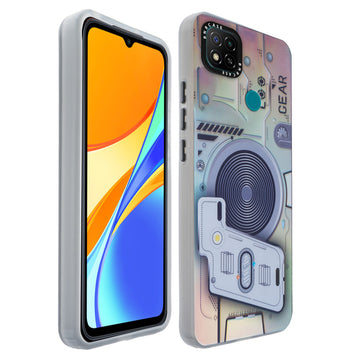 Colorful Reflective Circuit Prints Hard Back Protector Case For Redmi 9C