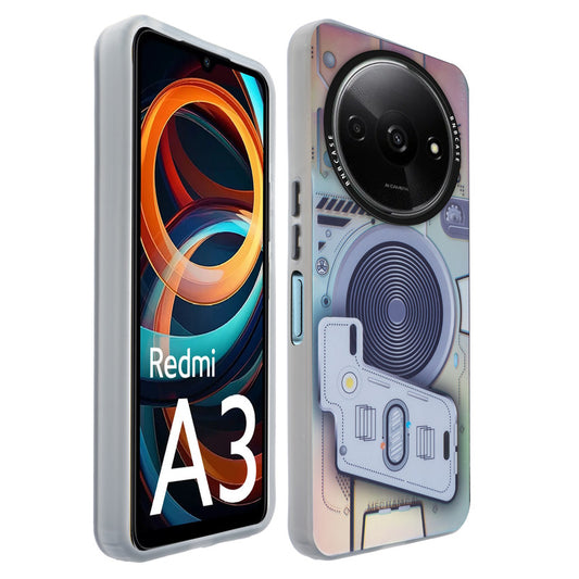 Colorful Reflective Circuit Prints Hard Back Protector Case For Redmi A3 2024