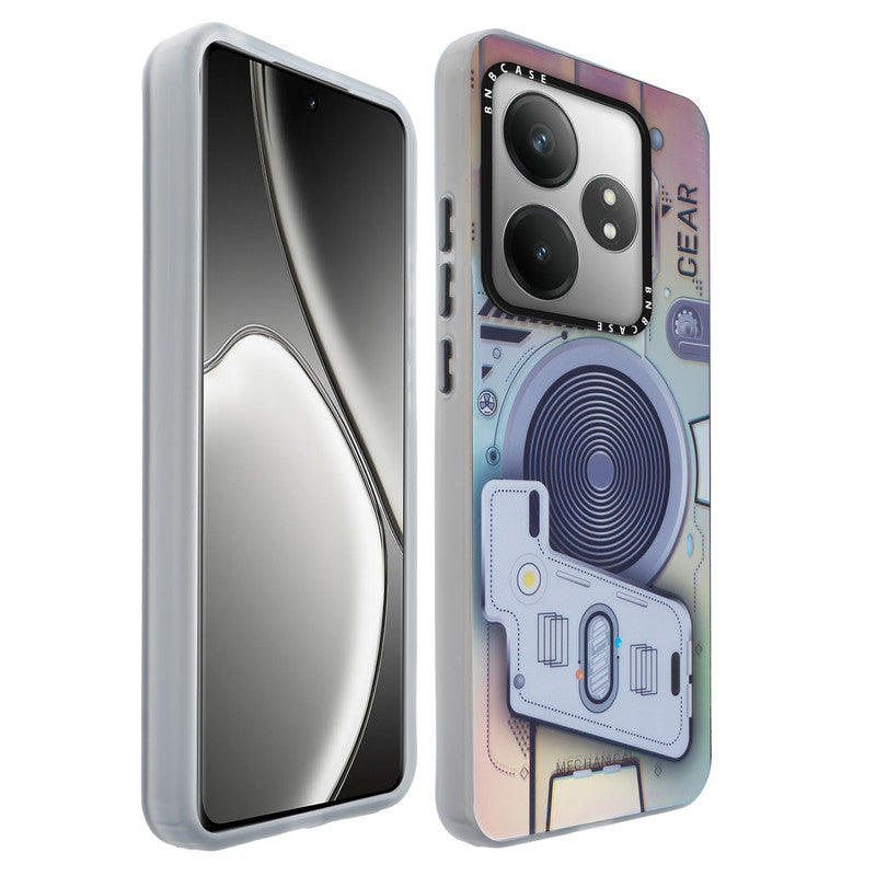 Colorful Reflective Circuit Prints Hard Back Protector Case For Realme GT 6T 5G