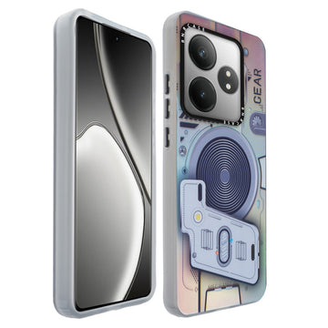 Colorful Reflective Circuit Prints Hard Back Protector Case For Realme GT 6T 5G