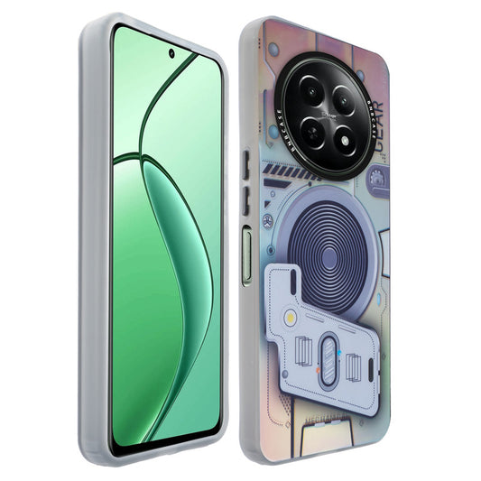 Colorful Reflective Circuit Prints Hard Back Protector Case For Realme 12X 5G