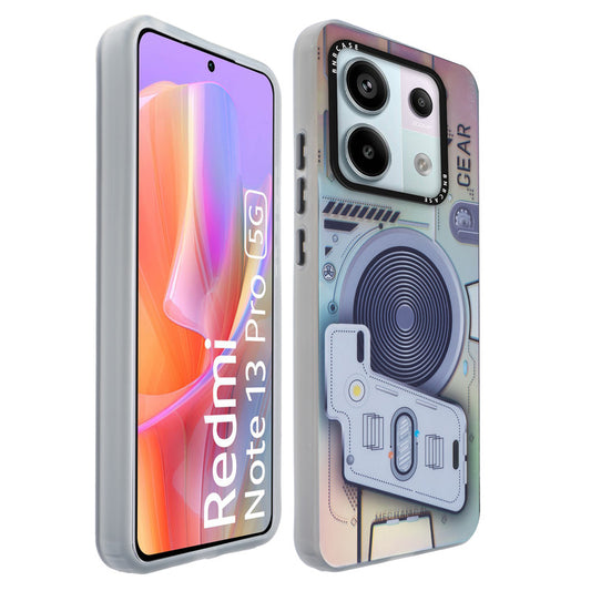 Colorful Reflective Circuit Prints Hard Back Protector Case For Redmi Note 13 Pro 5G