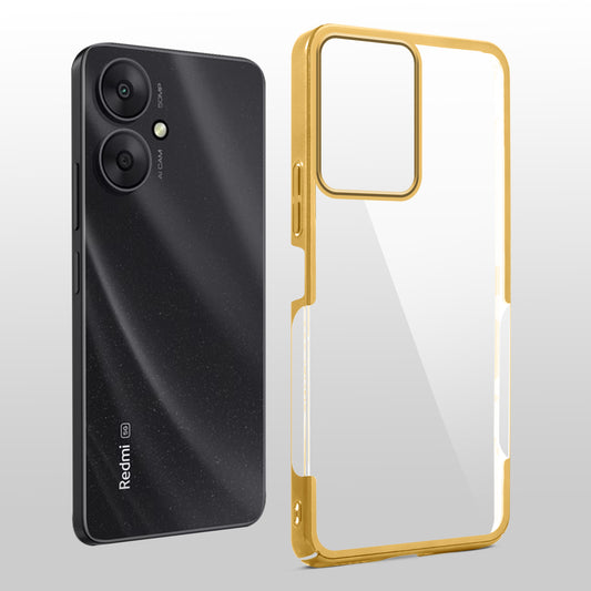 Crystal Clear Premium Shiny Edges Hard Back Case For Redmi 13C 5G