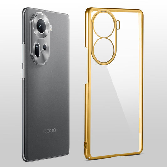 Crystal Clear Premium Shiny colorful Edges Hard Back Case For Oppo Reno 11 5G