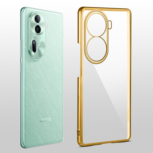 Crystal Clear Premium Shiny colorful Edges Hard Back Case For Oppo Reno 11 Pro 5G