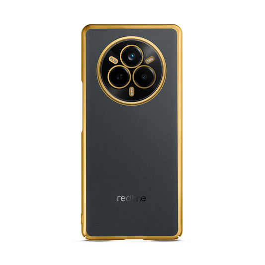 Crystal Clear Premium Shiny colorful Edges Hard Back Case With Camera Protection for Realme 14 Pro 5G