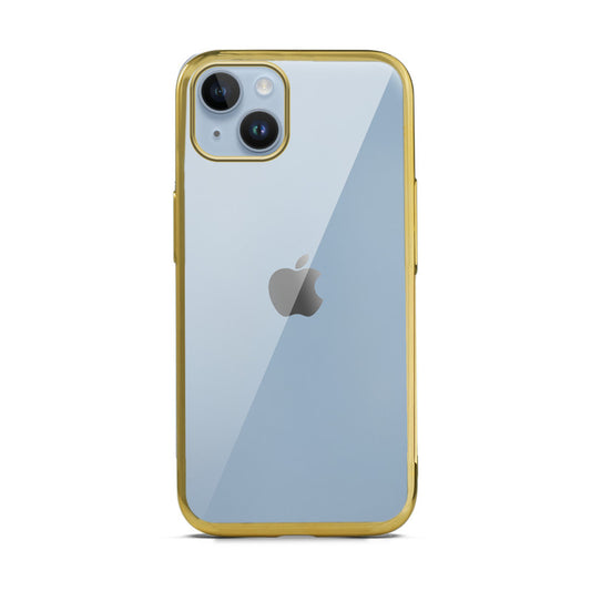 Crystal Clear Premium Shiny colorful Edges Hard Back Case For Apple iPhone 14 Plus