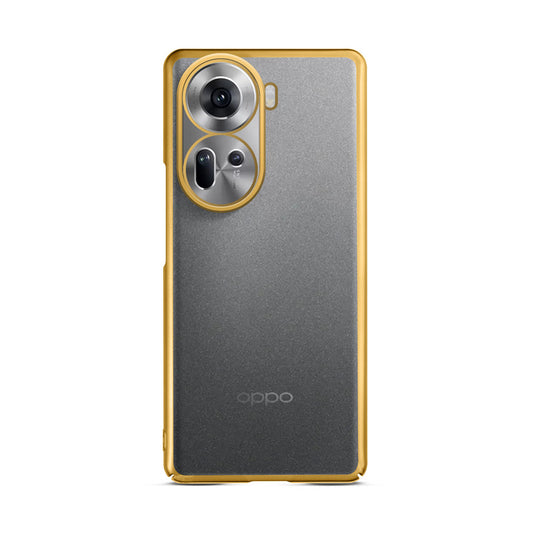 Crystal Clear Premium Shiny colorful Edges Hard Back Case For Oppo Reno 11 5G