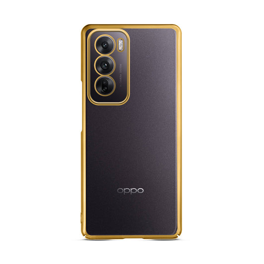 Crystal Clear Premium Shiny colorful Edges Hard Back Case For Oppo Reno 12 5G