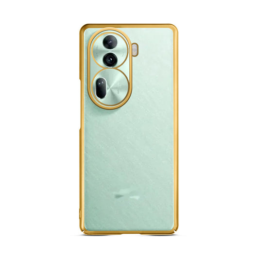 Crystal Clear Premium Shiny colorful Edges Hard Back Case For Oppo Reno 11 Pro 5G