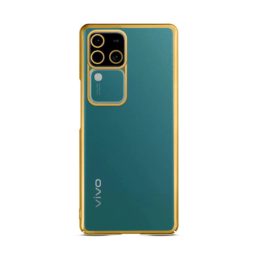Crystal Clear Premium Shiny colorful Edges Hard Back Case With Camera Protection For Vivo V30 5G