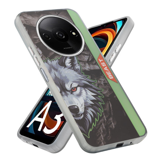 Beast Mode Animal Printed Back Case For Redmi A3 2024 With Hard Back & Glow Effect
