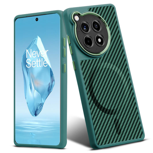 Premium Tech Weave Design With MagSafe Compatible Back Case For OnePlus 12R 5G