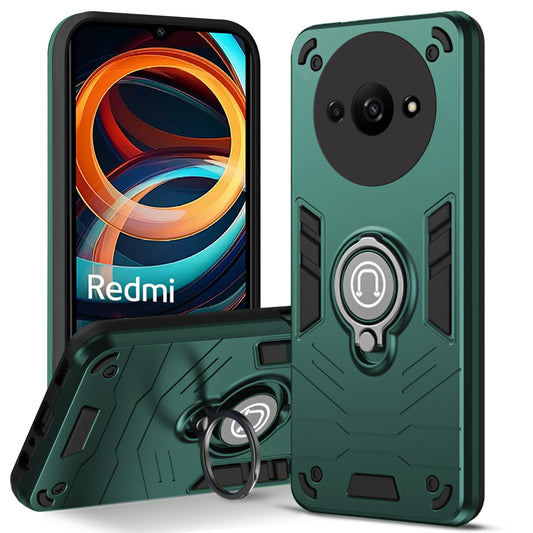 Ultra Rugged Armor Case with Rotating Ring Holder Back Case For Redmi A3 2024