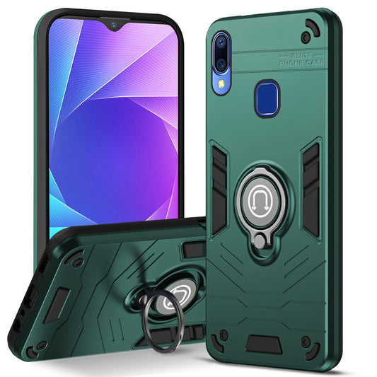 Ultra Rugged Armor Case with Rotating Ring Holder Back Case For Vivo Y95