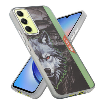 Beast Mode Animal Printed Back Case For Samsung A34 5G With Hard Back & Glow Effect