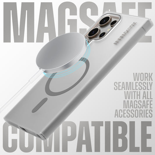 New Elegant Frosted Matte Slim Back With MagSafe Support Back Case For Samsung S23 Ultra 5G