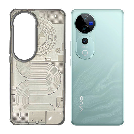 Soft Transparent Slim Fit Frosted Matte Silicone TPU With Matte Ring Camera Protection Back Cover for Vivo V40 Pro 5G