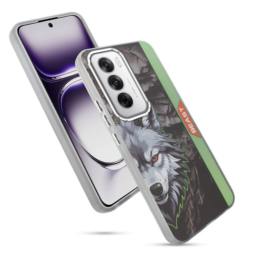 Beast Mode Animal Printed Back Case For Oppo Reno 12 5G With Hard Back & Glow Effect