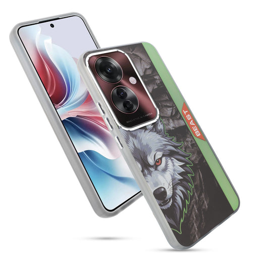 Beast Mode Animal Printed Back Case For Oppo F25 Pro 5G With Hard Back & Glow Effect