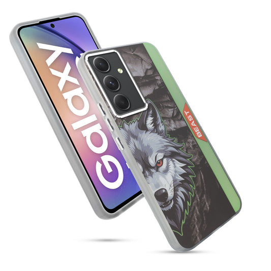 Beast Mode Animal Printed Back Case For Samsung A54 5G With Hard Back & Glow Effect