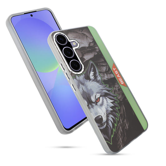 Beast Mode Animal Printed Back Case For Samsung A36 5G With Hard Back & Glow Effect