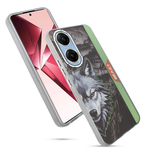 Beast Mode Animal Printed Back Case For Vivo V29e 5G With Hard Back & Glow Effect