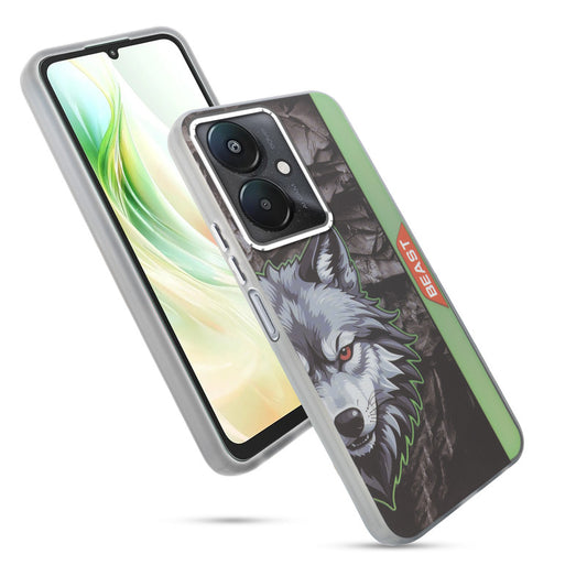 Beast Mode Animal Printed Back Case For Redmi 13C 5G With Hard Back & Glow Effect
