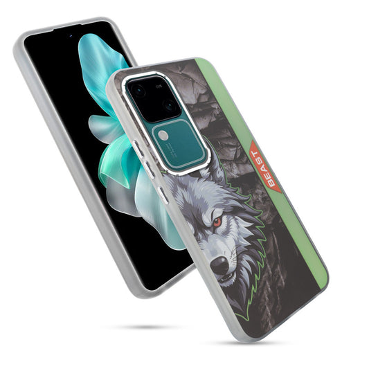 Beast Mode Animal Printed Back Case For Vivo V30 5G With Hard Back & Glow Effect