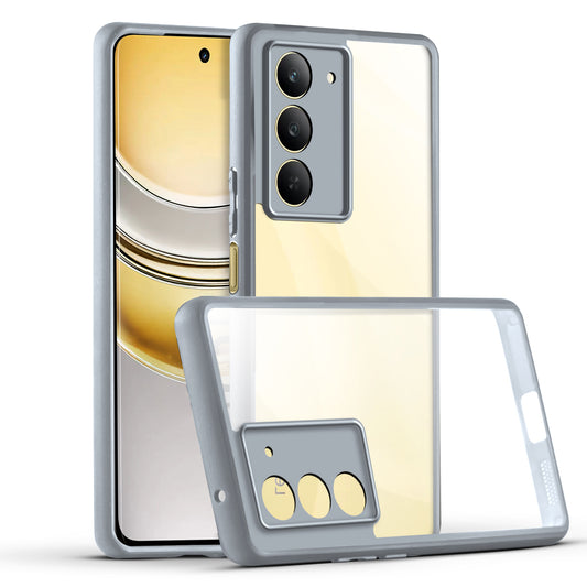 Premium Silicon Coloured Soft Framed Case with Clear Back Cover For Realme Narzo 80x 5G