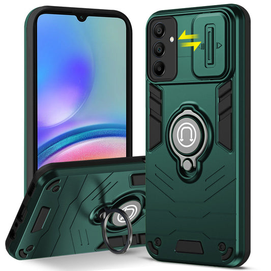 Ultra Rugged Armor Case with Rotating Ring Holder & Shutter Camera Protection Back Case For Samsung A05s