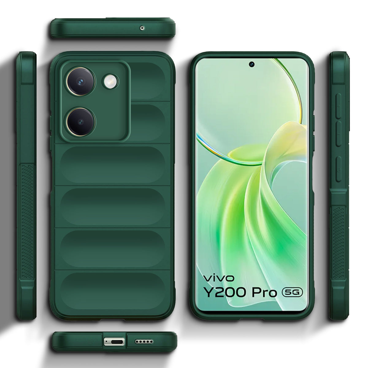 Soft Silicone Comfort Grip Back Cover Case For Vivo Y200 Pro 5G