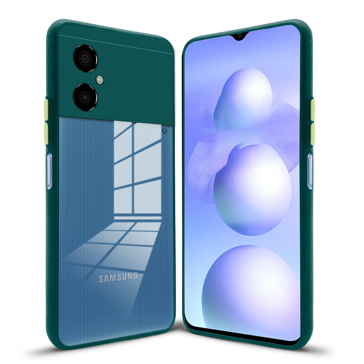 Elegant Smoky Glass Phone Case with Anti-Slip Silicone Edges Back Cover For Poco M4 5G