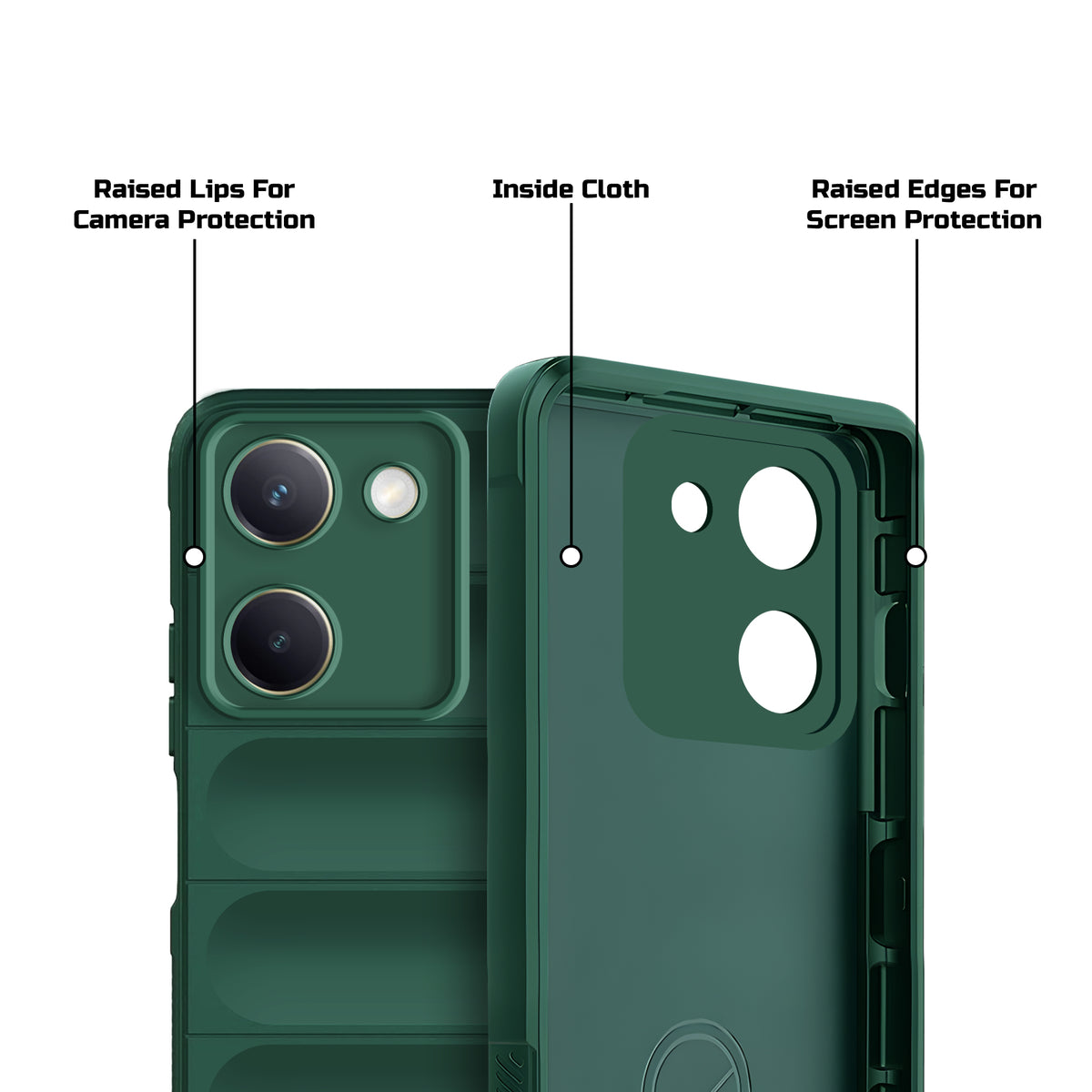 Soft Silicone Comfort Grip Back Cover Case For Vivo Y200 Pro 5G