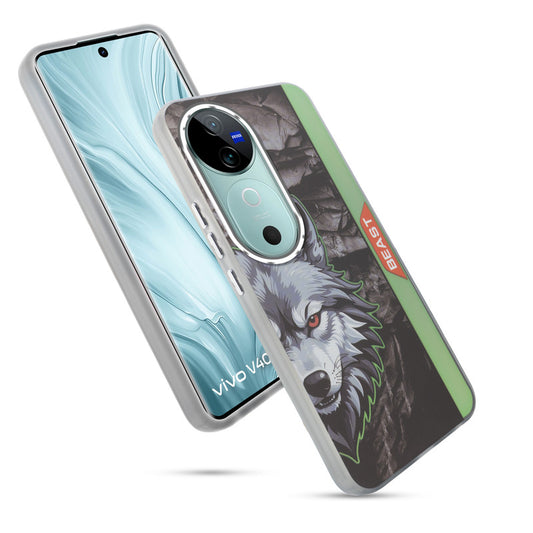 Beast Mode Animal Printed Back Case For Vivo V40 5G With Hard Back & Glow Effect