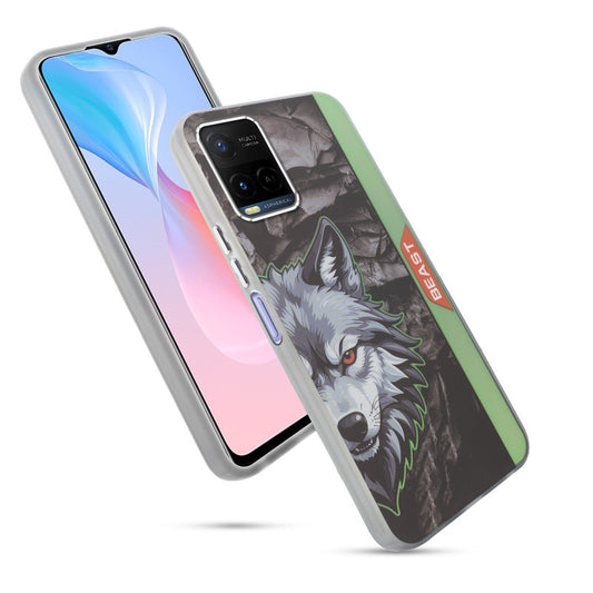 Beast Mode Animal Printed Back Case For Vivo Y21 2021 With Hard Back & Glow Effect