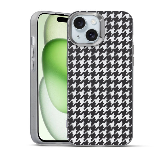 Elegant Hybrid Pattern Design Back Case For Apple iPhone 15 Plus