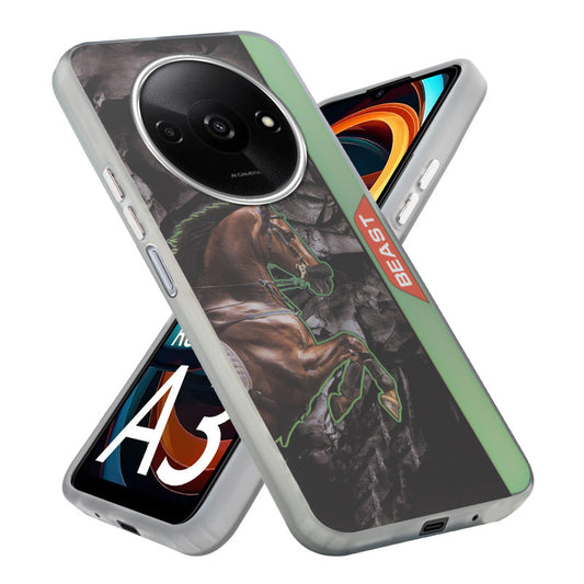 Beast Mode Animal Printed Back Case For Redmi A3 2024 With Hard Back & Glow Effect