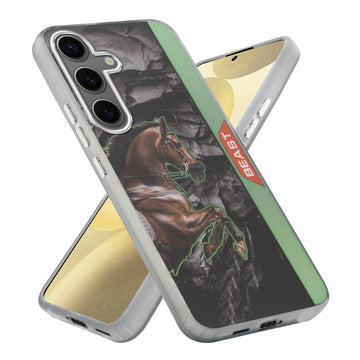 Beast Mode Animal Printed Back Case For Samsung S25 5G With Hard Back & Glow Effect