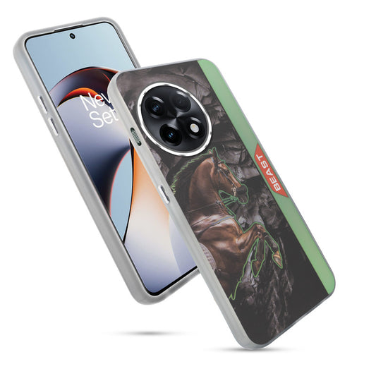 Beast Mode Animal Printed Back Case For OnePlus 11R 5G With Hard Back & Glow Effect