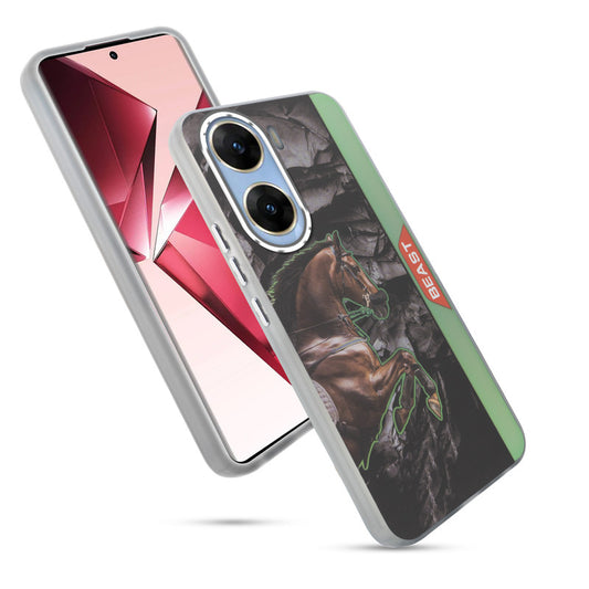 Beast Mode Animal Printed Back Case For Vivo V29e 5G With Hard Back & Glow Effect