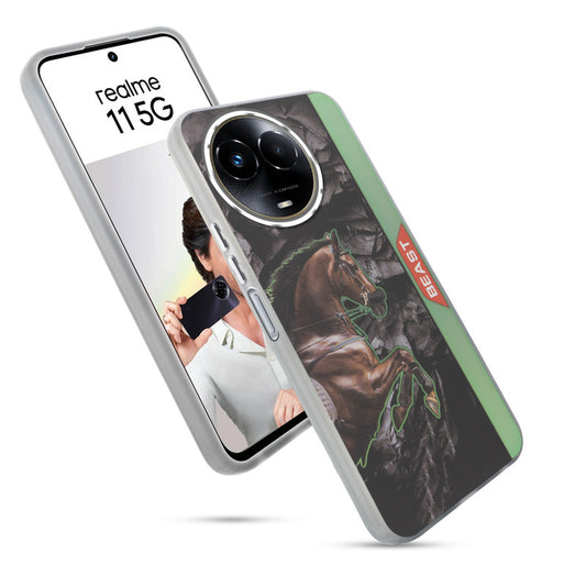 Beast Mode Animal Printed Back Case For Realme 11 5G With Hard Back & Glow Effect