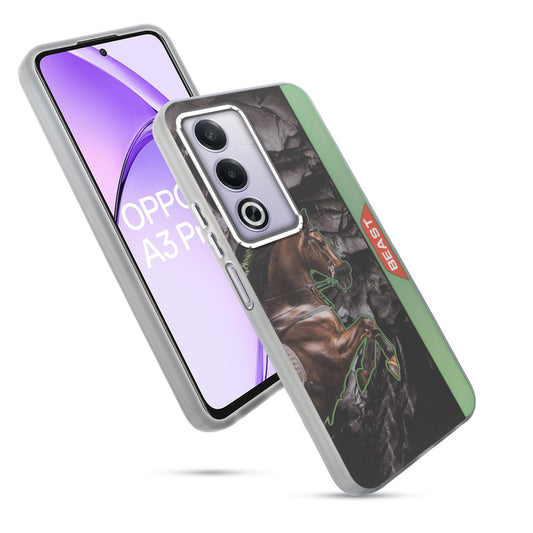 Beast Mode Animal Printed Back Case For Oppo A3 Pro 5G With Hard Back & Glow Effect