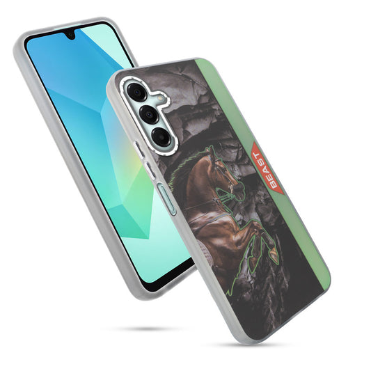 Beast Mode Animal Printed Back Case For Samsung A16 5G With Hard Back & Glow Effect