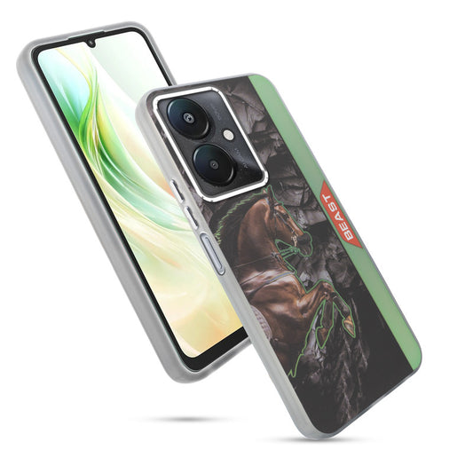 Beast Mode Animal Printed Back Case For Redmi 13C 5G With Hard Back & Glow Effect