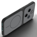Slim silicone Black phone case for iQOO Z10 5G side angle view showing grip texture and precise cutouts