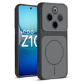 Full protective dual tone Black silicone case for iQOO Z10 5G showing front and back design coverage