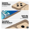 Brown Phone case for iQOO Z10 5G highlighting raised camera protection, anti-slip texture, and responsive side buttons