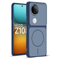 Full protective dual tone Blue silicone case for iQOO Z10R 5G showing front and back design coverage